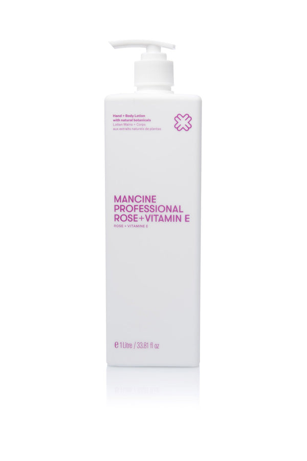 Mancine Professional Hand + Body Lotion / Rose + Vitamin E 1 Litre