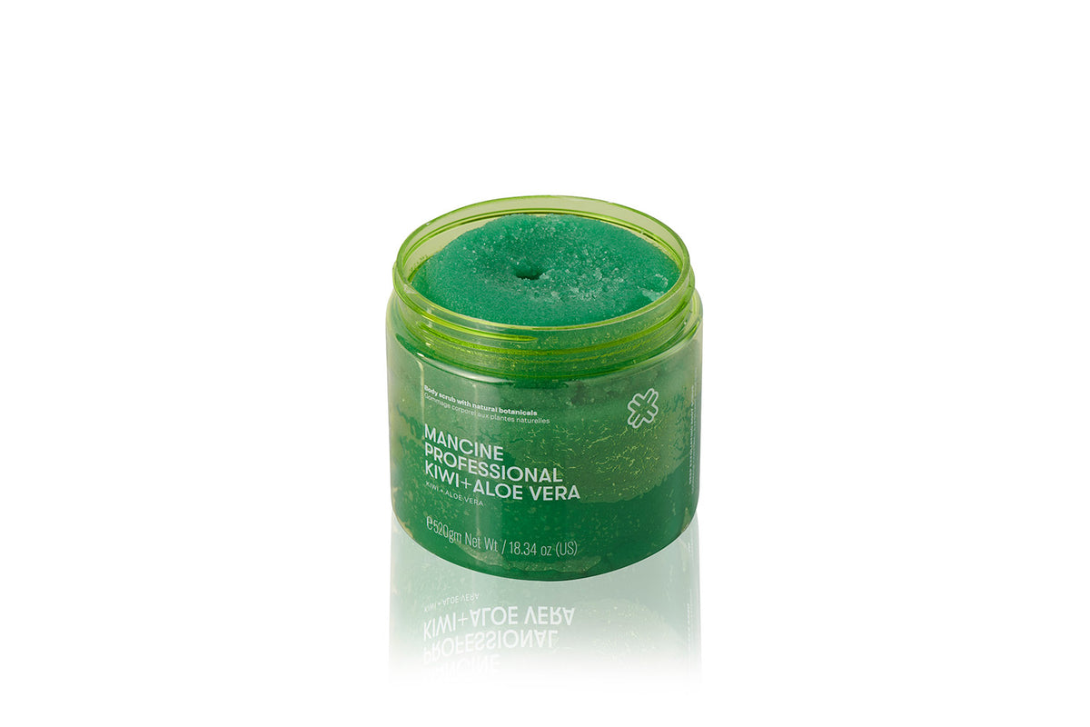 Mancine Professional Salt Body Scrub / Kiwi + Aloe Vera 520g