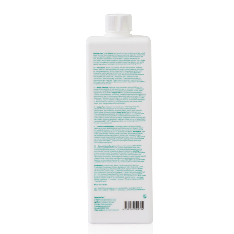 Summer Tan™ Professional / Pro Organic Spray Mist / Medium 1 Litre