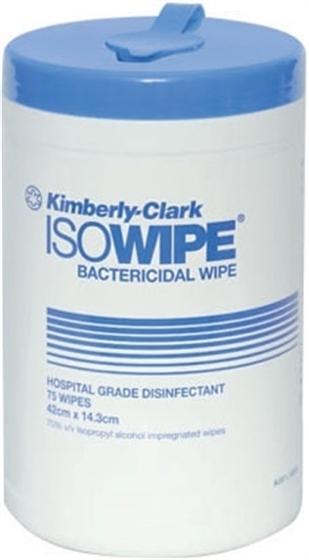 Isowipe Bactericidal Wipes (75 Pack)