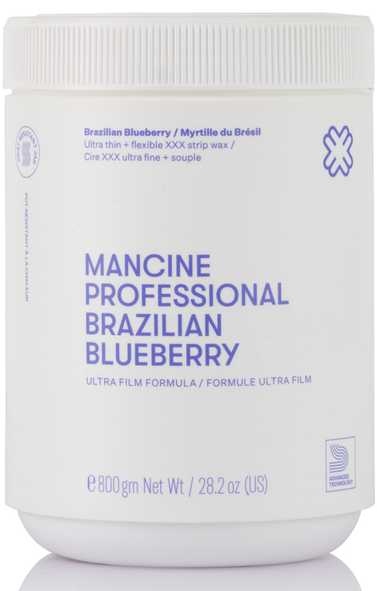 Mancine Professional Ultra Film Strip Wax: Brazilian Blueberry 800g NEW