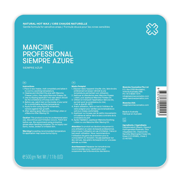 Mancine Hot Wax: Siempre Azure (500gm)