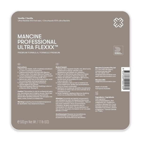 Mancine Professional Ultra Flexxx™ Hot Wax: Vanilla 500g