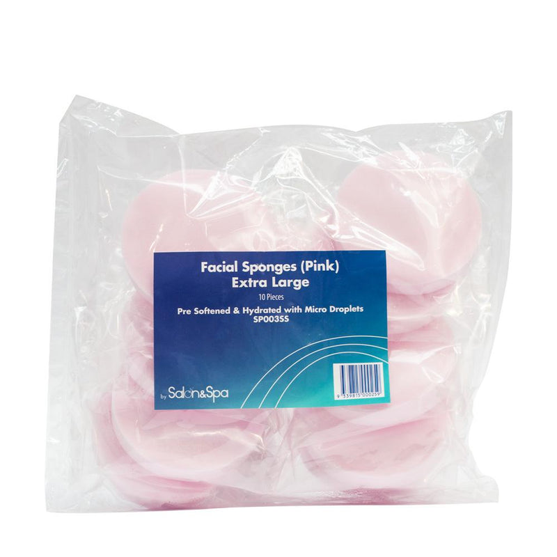 Pink Facial Cleansing Sponges (Pack of 10)