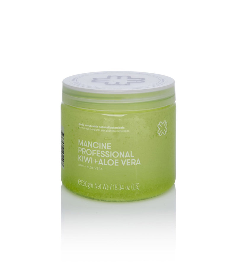 Mancine Professional Salt Body Scrub: Kiwi + Aloe Vera 520g