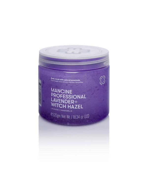 Mancine Professional Salt Body Scrub: Lavender + Witch Hazel 520g