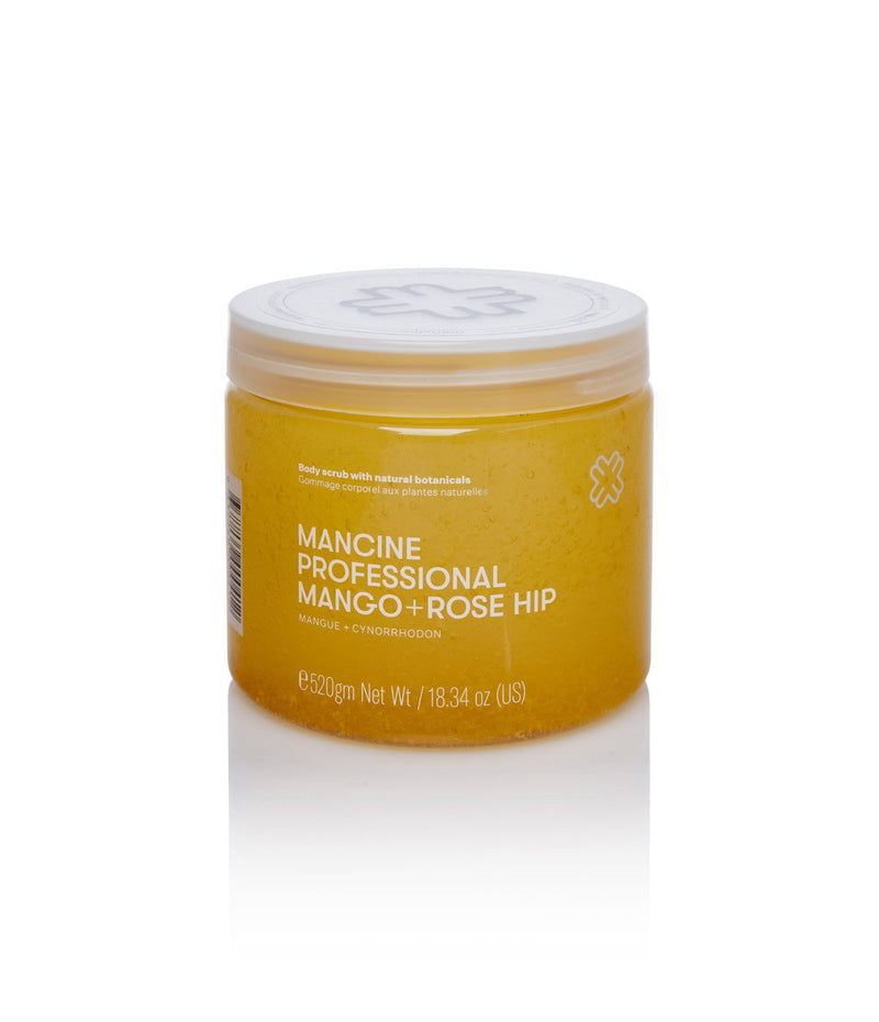 Mancine Hot Salt Body Scrub: Mango & Rose Hip