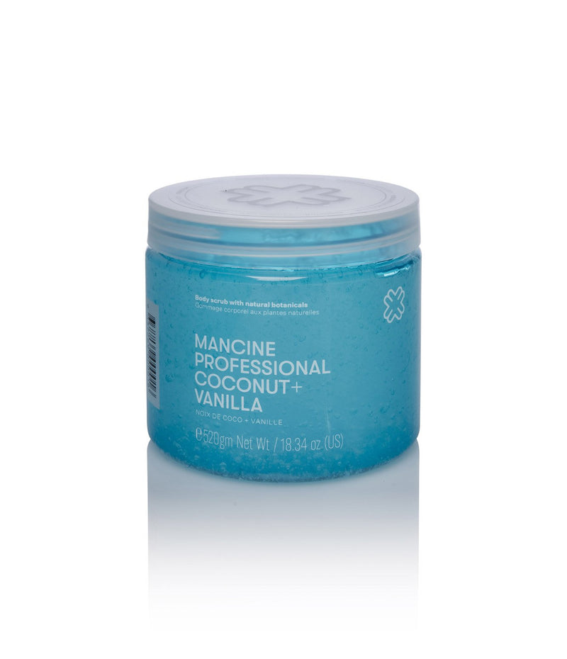 Mancine Professional Salt Body Scrub: Coconut + Vanilla 520g