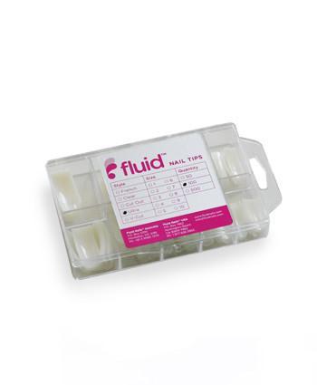 Fluid™ French White Acrylic Nail Tips (10 of each size) 100 pack