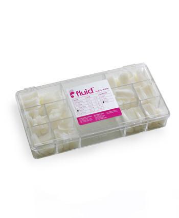 Fluid™ Glass Clear Acrylic Nail Tips (50 of each size) 500 pack