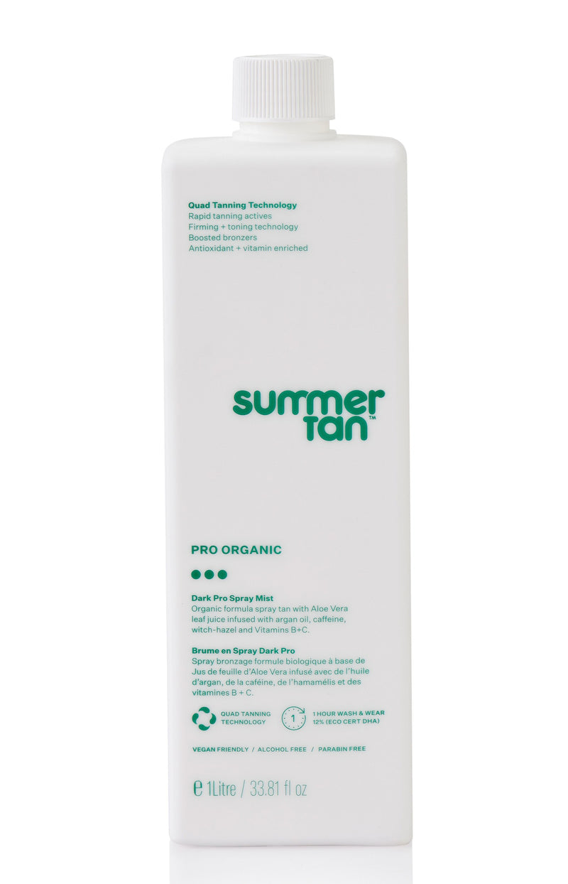 Summer Tan™ Professional Pro Organic Spray Mist: Dark 1 Litre